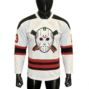 Camiseta de Hockey sobre Hielo al por Mayor, 100% Poliéster, Malla Transpirable de Secado Rápido, Antibacteriana, con Bloques de Color y Logotipo Personalizado - Product Image 1