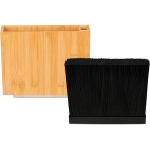 Bloc porte-<span class=keywords><strong>couteau</strong></span> <span class=keywords><strong>universel</strong></span> en bambou personnalisé en usine avec insert à poils pour la cuisine - Product Image 3