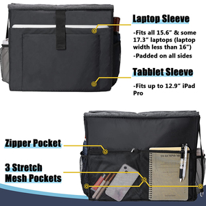 Bolso grande de playa para mujer, <span class=keywords><strong>bolsa</strong></span> de mano con 13 bolsillos, para el <span class=keywords><strong>trabajo</strong></span> - Product Image 6