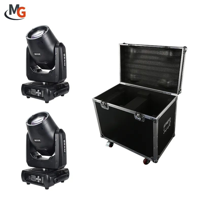 Ce En Rohs Certificering Mini Beam 230W Sharpy Beam Moving Head Light Met 2in1 Flight Case Verpakking