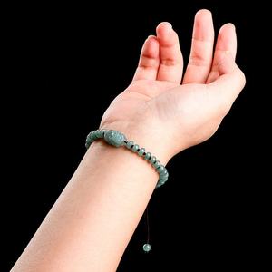Pulsera Pixiu de Jadeíta Natural Azul Agua, Moda Femenina de Alta Gama, Jade al por Mayor SL62 - Product Image 4