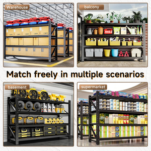 Étagères en acier sans boulons mobiles à 5 niveaux, réglables, robustes, pour atelier, bureau - Product Image 5