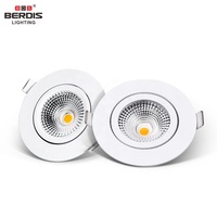 IP65 COB marché nordique découpe ronde 75-83mm Spot en aluminium 5W 7W Dimmable Downlight LED encastré DownLight
