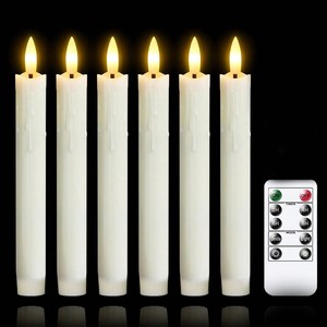 Bán buôn dài Pin hoạt động LED taper nến ánh sáng trắng <span class=keywords><strong>Flameless</strong></span> 3D Bullet Wick nhấp nháy điều khiển từ xa đám cưới LED NẾN - Product Image 6