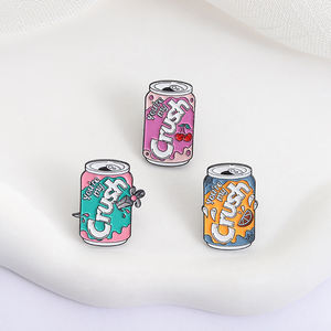 Cartoon Juice Drink Emaille Pins Du bist mein Crush Halloween Ghost Orange Soda Broschen Revers Abzeichen Schmuck Geschenke für Freunde - Product Image 3