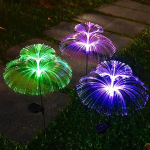 Lampada <span class=keywords><strong>da</strong></span> Giardino a <span class=keywords><strong>Energia</strong></span> <span class=keywords><strong>Solare</strong></span> IP65 con Fibre Ottiche Colorate a Forma di Medusa, Luce Decorativa Atmosferica per Cortile e Giardino - Product Image 2