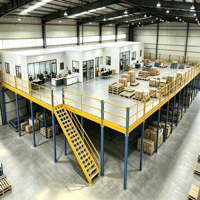 HONGXIN Étagère de mezzanine en acier robuste sans boulons, en acier laminé à froid, revêtement poudré, résistant à la corrosion, réglable et personnalisable
