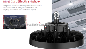 Высокое качество 0-10 В высокий пролет светодиодный свет 100 Вт <span class=keywords><strong>150</strong></span> Вт 200 Вт НЛО Алюминиевый высокий пролетный свет мощность CCT выбирается для промышленного освещения - Product Image 3