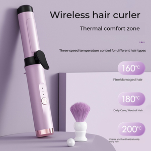High Quality Cordless Hair Waver <strong>Tongs</strong> Portable Wireless <strong>Flat</strong> <strong>Iron</strong> Adjustable Temperature Battery-Powered Private Label Hair - Product Image 2