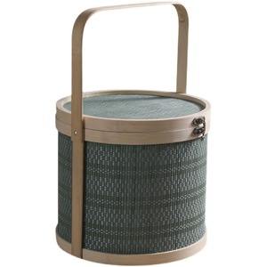 Panier cadeau en bambou tressé avec poignée pour l'emballage des Zongzi du Festival du bateau-dragon 2023 - Product Image 5