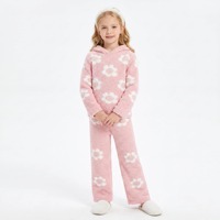 Ensembles de vêtements pour enfants, imprimé floral Sweet Daisy, pull à capuche, pantalon large, vêtements de détente, pyjama, ensemble de vêtements d'été pour enfants