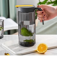5 pcs clair logo personnalisé chine recyclé tasse à thé à boire grande carafe gobelet en verre ensemble cadeau avec carafe