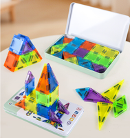 Juego de 26 Piezas de Baldosas Magnéticas de Plástico de 3.5cm con Diseño de Diamantes, Mini Baldosas de Colores para Ventanas, Juguetes Educativos para Niños de 4 a 6 Años