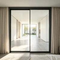 Porte battante en aluminium robuste, sans rail/avec rail plat en option, pour entrée de villa, extérieure, étanche, design porte française/néerlandaise