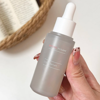 Flacon compte-gouttes en verre transparent givré de qualité supérieure avec bouchon pour sérum facial et emballage de soins de la peau de luxe (10 ml/30 ml/50 ml)