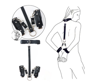 Prodotti per Adulti: Manette in Pelle Sexy per Bondage, Accessori SM, Giocattoli Erotici Femminili, Manette per Spanking, Vendita all'Ingrosso - Product Image 4