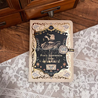 Carnet en cuir rigide A6 vintage Pan's Labyrinth avec reliure spirale, style imprimé, cadeau pour organisateur/planificateur
