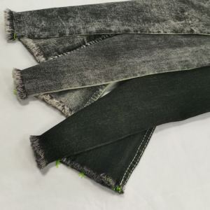 12オンスの伸縮性のある純綿ウォッシュデニム生地、荷物、服、パンツ、シャツ、DIY衣料、青色の生地 - Product Image 3