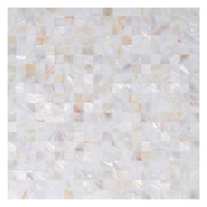 השיש אבן מראה לבן אמא של פרל צדף פסיפס אריחי קיר תפאורה - Product Image 3