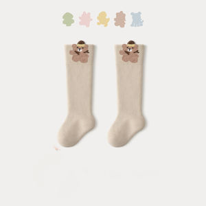 Xiangyi <span class=keywords><strong>Medias</strong></span> Largas Para Bebes New Baby Calcetines largos hasta la rodilla 0-3 años Calcetín infantil grueso de dibujos animados - Product Image 4