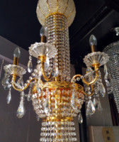 Grand lustre doré pour plafond, église, mosquée, hôtel, lustre de luxe
