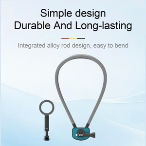 Trépied magnétique Selfie Stick avec support de cou en silicone flexible pour <span class=keywords><strong>iPhone</strong></span> 15 <span class=keywords><strong>14</strong></span> 13 12 Pro Max pour SAMSUNG pour HUAWEI Cell - Product Image 3