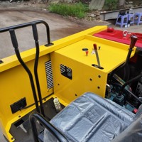 Dumper chenillé diesel Euro5 de 3 tonnes, transporteur à chenilles pour le transport de matériaux en vrac sur chantier