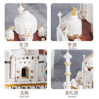 MJI 13012 Taj Mahal Magic Book Castle 768 pièces Ensemble de blocs de construction à assembler Modèle de jouet à petites particules Jouet pour enfants Cadeau