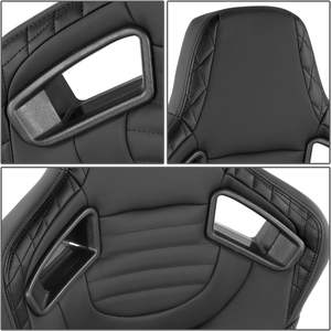 JIABEIR 9014 черный Универсальный кожаный ковш аксессуары для интерьера автомобиля Спортивные Гонки модифицированные гоночные сиденья для вождения - Product Image 3