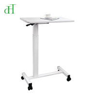 Table de lit ergonomique réglable en hauteur pneumatiquement, chariot mobile pour ordinateur portable avec mécanisme à ressort à gaz fluide