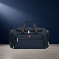 Sac de voyage polochon 39L en Oxford hydrofuge, à blocs de couleur, ouverture supérieure complète, bandoulière, pour les acheteurs en gros de sacs de voyage d'affaires