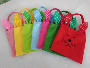 Bolsas de Tela con Orejas de Conejo de Pascua DAMAI, Bolsas de Regalo con Forma de Conejo, Artículos de Decoración para Fiestas de Pascua - Product Image 1