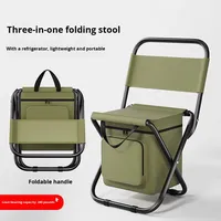 Portable extérieur trois-en-un chaise pliante Durable fer Camouflage poney conception pour jardin Camping pêche sac de glace siège de loisirs