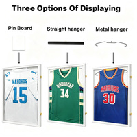 Vitrina de Madera con Cerradura para Exhibición de Camisetas Deportivas Firmadas y Colecciones de Memorabilia, para Montar en la Pared