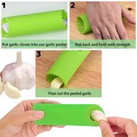 Rouleau d'éplucheur d'ail en silicone Rouleau facile à presser pour éplucher les gousses d'ail en quelques secondes pour outil de cuisine