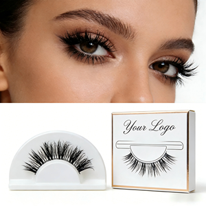 Faux cils 3D naturels et vaporeux, réutilisables, faits à la main, en fibres synthétiques douces, pour femmes, maquillage cosmétique - Product Image 2
