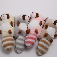 Promo! Gantungan Kunci Boneka Rakun Pasangan Lucu, Gantungan Kunci Rakun Ekor Panjang untuk Pernikahan, Aksesoris Tas Boneka