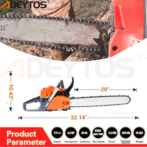 Scie à chaîne à essence sans fil 58CC personnalisable coupe-bois et sécateur facile à utiliser pour le bricolage - Product Image 3