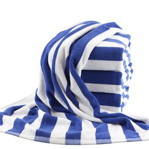 Toalla de Playa de Algodón Antimicrobiana de Secado Rápido y Alta Calidad, OEM, Rayas Negras/Grises/Blancas, para Piscina, Baño, Viajes, Color Personalizado - Product Image 2