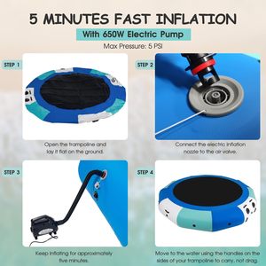 Équipement de parc aquatique gonflable géant de style ressorts pour usage domestique extérieur en PVC, trampoline aquatique flottant pour sauts - Product Image 6