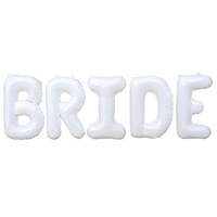 Décoration de mariage de style occidental : Ballons en aluminium décoratifs flottants blancs et crème avec inscription « Future Mariée » pour accueillir la future mariée