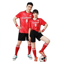 Pakaian Olahraga Lengan Pendek Cepat Kering dan Bernapas untuk Dewasa, Pelajar, Anak-anak, Seragam Jersey Atletik Custom