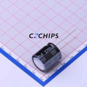 ตัวเก็บประจุอิเล็กโทรไลต์อะลูมิเนียมแบบ Through-Hole รุ่น EEUTP1E272S ขนาด D18xL20 มม. 2700uF 20% 25V 2.7A-100kHz - Product Image 1