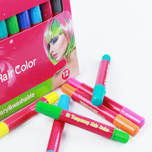 Gessetti per Capelli GP Altamente Pigmentati, 12 Colori, Temporanei, Lavabili, Non Tossici, per Adulti e Bambini - Product Image 1