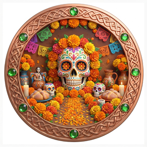Moneda Conmemorativa <span class=keywords><strong>de</strong></span> Cobre Fino .999 <span class=keywords><strong>de</strong></span> 1 oz, Diseño Animal del Día <span class=keywords><strong>de</strong></span> los Muertos, Impresión UV, Arte Conmemorativo <span class=keywords><strong>Memento</strong></span> <span class=keywords><strong>Mori</strong></span> para Ofrenda Sagrada <span class=keywords><strong>de</strong></span> Altar - Product Image 1