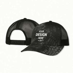 Casquette de baseball tendance d'été en maille camouflage imprimé peau de python, visière légèrement incurvée, style Europe-Amérique, pour l'extérieur - Product Image 1