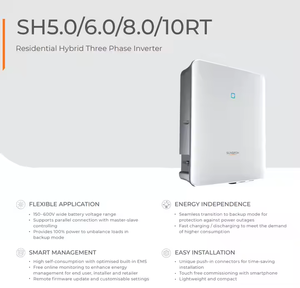 Nuevo inversor híbrido Sungrow, potencia de salida máxima de, 10kw, inversor de red, el mejor sistema de energía Solar con conexión a red - Product Image 3