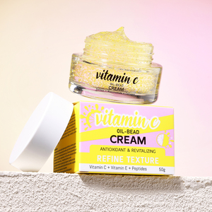Private Label OEM Multivitamin C And E Oil Bead Cream Moisturizing Brightening Soothing <b>Face</b> Cream 50g Custom Logo - Product Image 6
