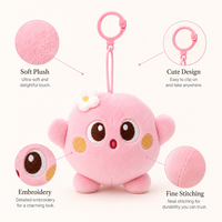 Fabricant de peluches créatives roses personnalisées, porte-clés en peluche personnalisé, porte-clés en peluche sur mesure