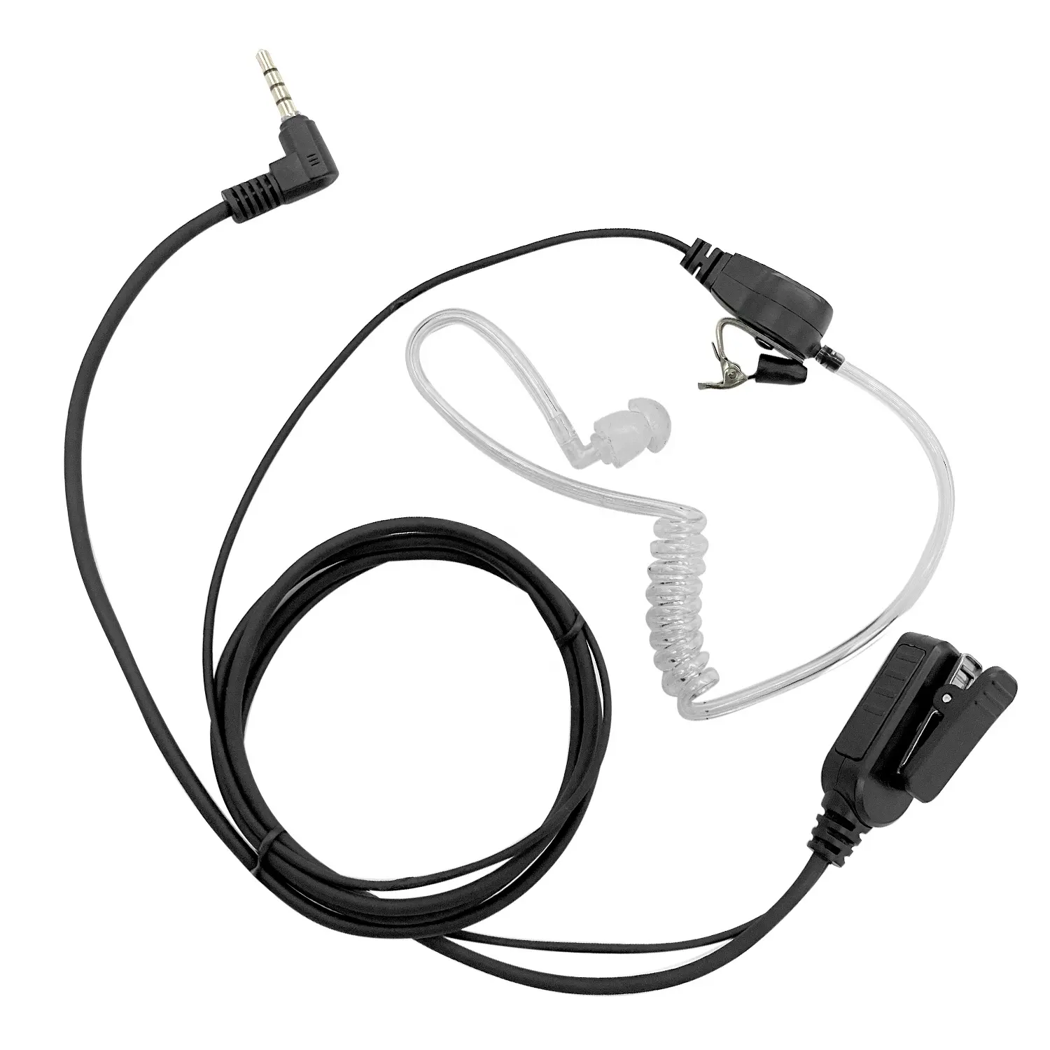 Auricolare walkie-talkie, cuffia walkie-talkie con tubo acustico 1 Pin da 2.5mm con microfono PTT, compatibile con Motorola talkcirca Rad